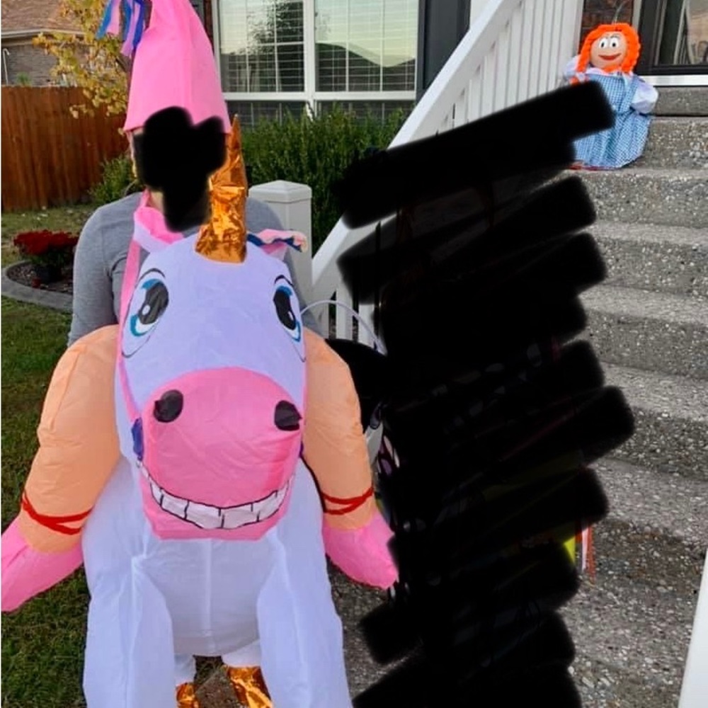 Blow Up Unicorn Costume- Adult size